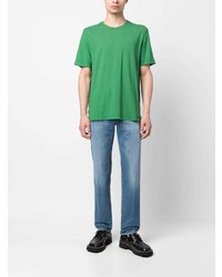 Мужская зеленая футболка с круглым вырезом от Drumohr