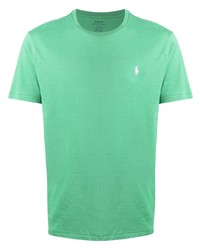 Мужская зеленая футболка с круглым вырезом от Polo Ralph Lauren