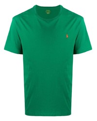 Мужская зеленая футболка с круглым вырезом от Ralph Lauren