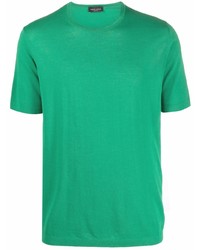 Мужская зеленая футболка с круглым вырезом от Roberto Collina