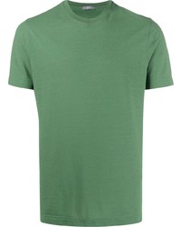 Мужская зеленая футболка с круглым вырезом от Zanone