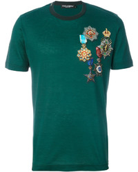 Мужская зеленая футболка с принтом от Dolce & Gabbana