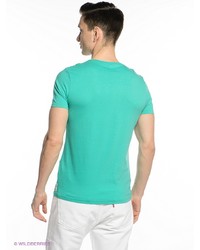 Мужская зеленая футболка с принтом от Oodji