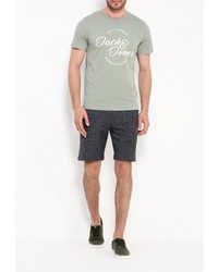 Мужская зеленая футболка от Jack &amp; Jones