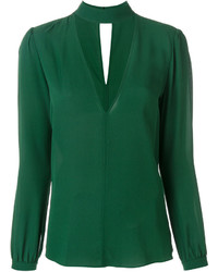 Зеленая шелковая блузка от A.L.C.