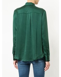 Женская зеленая шелковая классическая рубашка от Nobody Denim