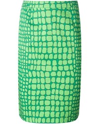 Зеленая юбка-карандаш с принтом от Moschino Cheap & Chic