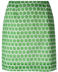 Зеленая юбка-карандаш с принтом от Peter Jensen