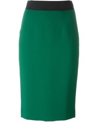 Зеленая юбка-карандаш от Dolce & Gabbana