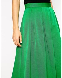Зеленая юбка-миди со складками от Asos