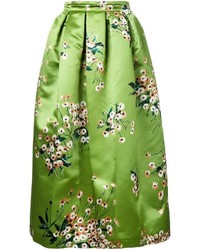 Зеленая юбка с принтом от Rochas