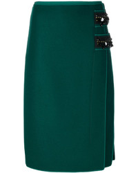 Зеленая юбка с украшением от No.21