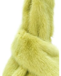 Зелено-желтая большая сумка от Simonetta Ravizza