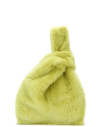 Зелено-желтая большая сумка от Simonetta Ravizza
