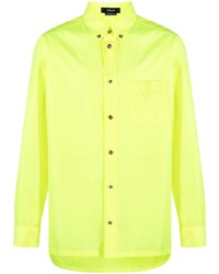 Зелено-желтая классическая рубашка