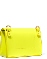 Зелено-желтая кожаная сумка через плечо от Sophie Hulme