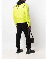 Мужская зелено-желтая косуха от Moschino