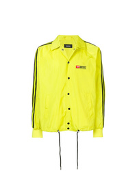 Мужская зелено-желтая куртка-рубашка от Diesel