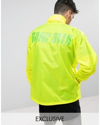 Мужская зелено-желтая легкая куртка от Reclaimed Vintage