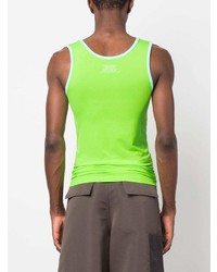 Мужская зелено-желтая майка от Sunnei