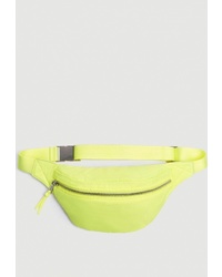 Зелено-желтая поясная сумка из плотной ткани от Pull&Bear