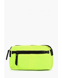 Зелено-желтая поясная сумка из плотной ткани от Topshop