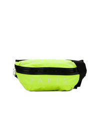 Мужская зелено-желтая поясная сумка от Kenzo