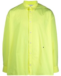Мужская зелено-желтая рубашка с длинным рукавом от Études