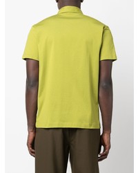 Мужская зелено-желтая рубашка с коротким рукавом от Roberto Collina