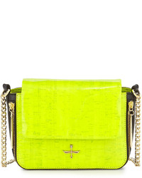 Зелено-желтая сумка через плечо