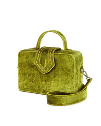 Зелено-желтая сумка через плечо от Mehry Mu