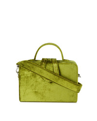 Зелено-желтая сумка через плечо от Mehry Mu