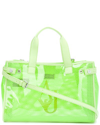 Женская зелено-желтая сумка от Armani Jeans