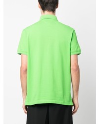 Мужская зелено-желтая футболка-поло с вышивкой от Tommy Hilfiger