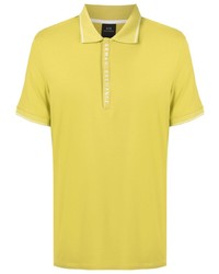Мужская зелено-желтая футболка-поло от Armani Exchange