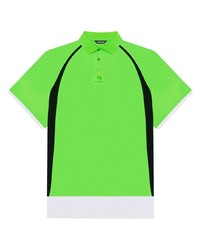 Мужская зелено-желтая футболка-поло от Balenciaga