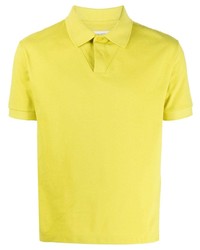Мужская зелено-желтая футболка-поло от Bottega Veneta