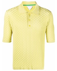 Мужская зелено-желтая футболка-поло от Bottega Veneta