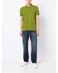 Мужская зелено-желтая футболка-поло от PS Paul Smith