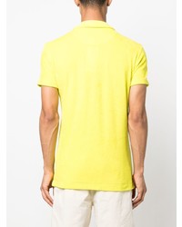 Мужская зелено-желтая футболка-поло от Orlebar Brown