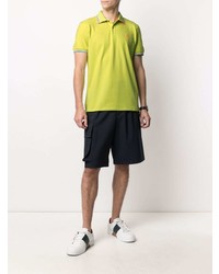 Мужская зелено-желтая футболка-поло от Peuterey