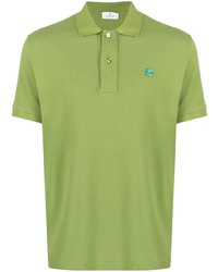 Мужская зелено-желтая футболка-поло от Etro