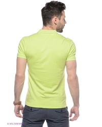 Мужская зелено-желтая футболка-поло от Oodji