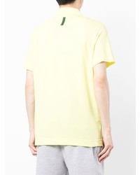 Мужская зелено-желтая футболка-поло от Lacoste