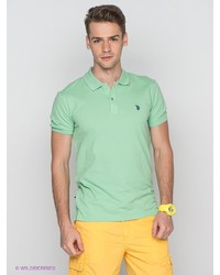 Мужская зелено-желтая футболка-поло от U.S. Polo Assn.