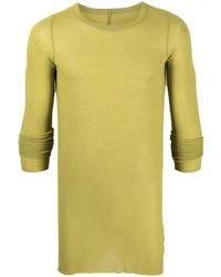 Мужская зелено-желтая футболка с длинным рукавом от Rick Owens