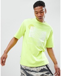 Мужская зелено-желтая футболка с круглым вырезом в клетку от ANTIMATTER