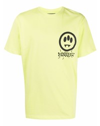 Мужская зелено-желтая футболка с круглым вырезом с принтом от BARROW