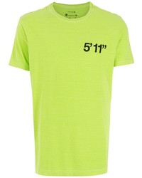 Мужская зелено-желтая футболка с круглым вырезом с принтом от OSKLEN