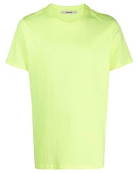 Мужская зелено-желтая футболка с круглым вырезом с принтом от Zadig & Voltaire
